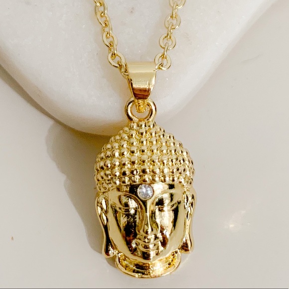 Buddha Head Necklace | 14k Gold Filled - Picture 8 of 10